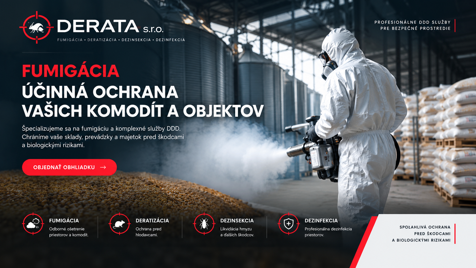 DERATA s.r.o. – profesionálna fumigácia v skladových priestoroch